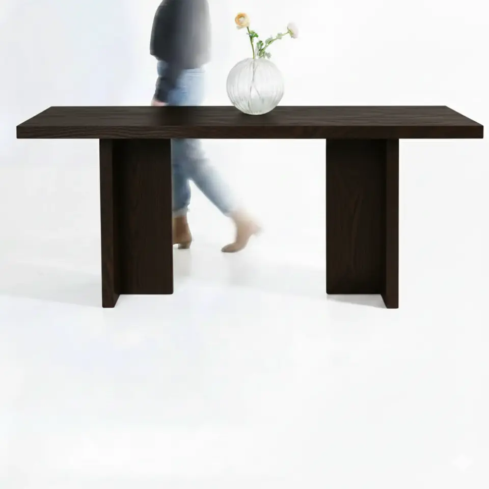 Masif Meşe Masa – BEAM Serisi Black