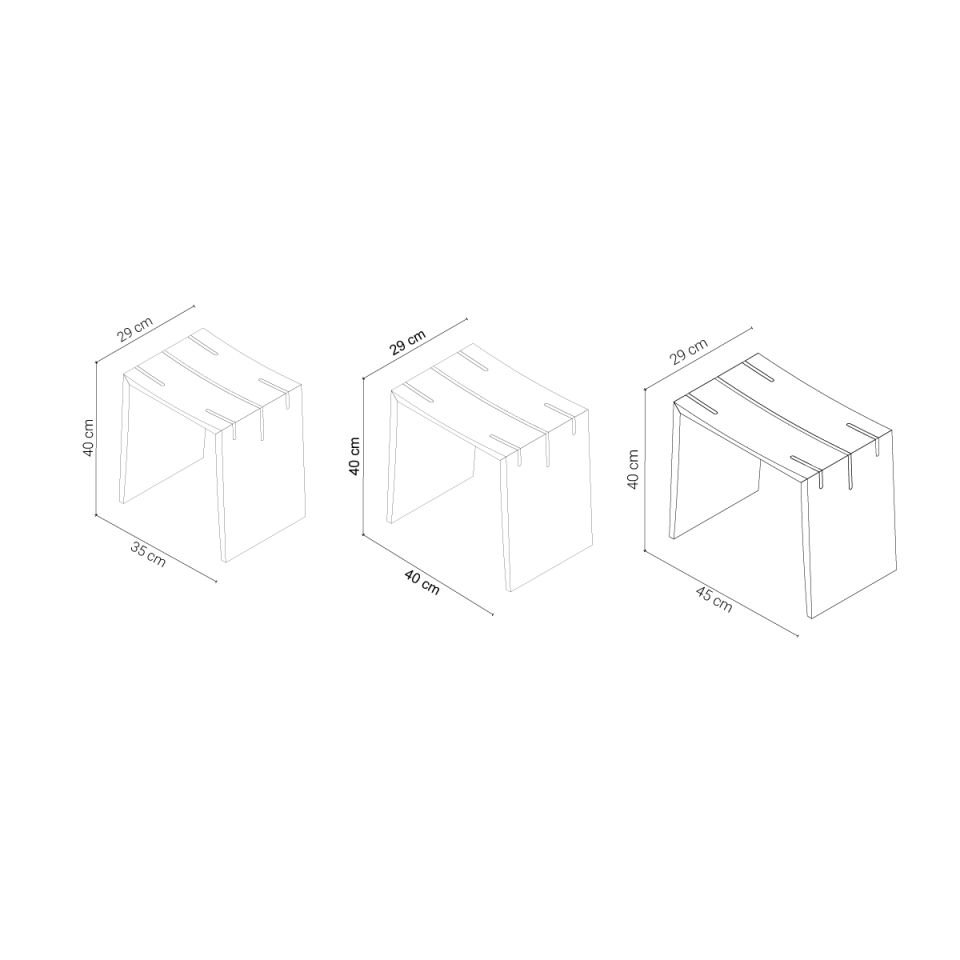 Ahşap Tabure - BRIDGE Serisi Dark