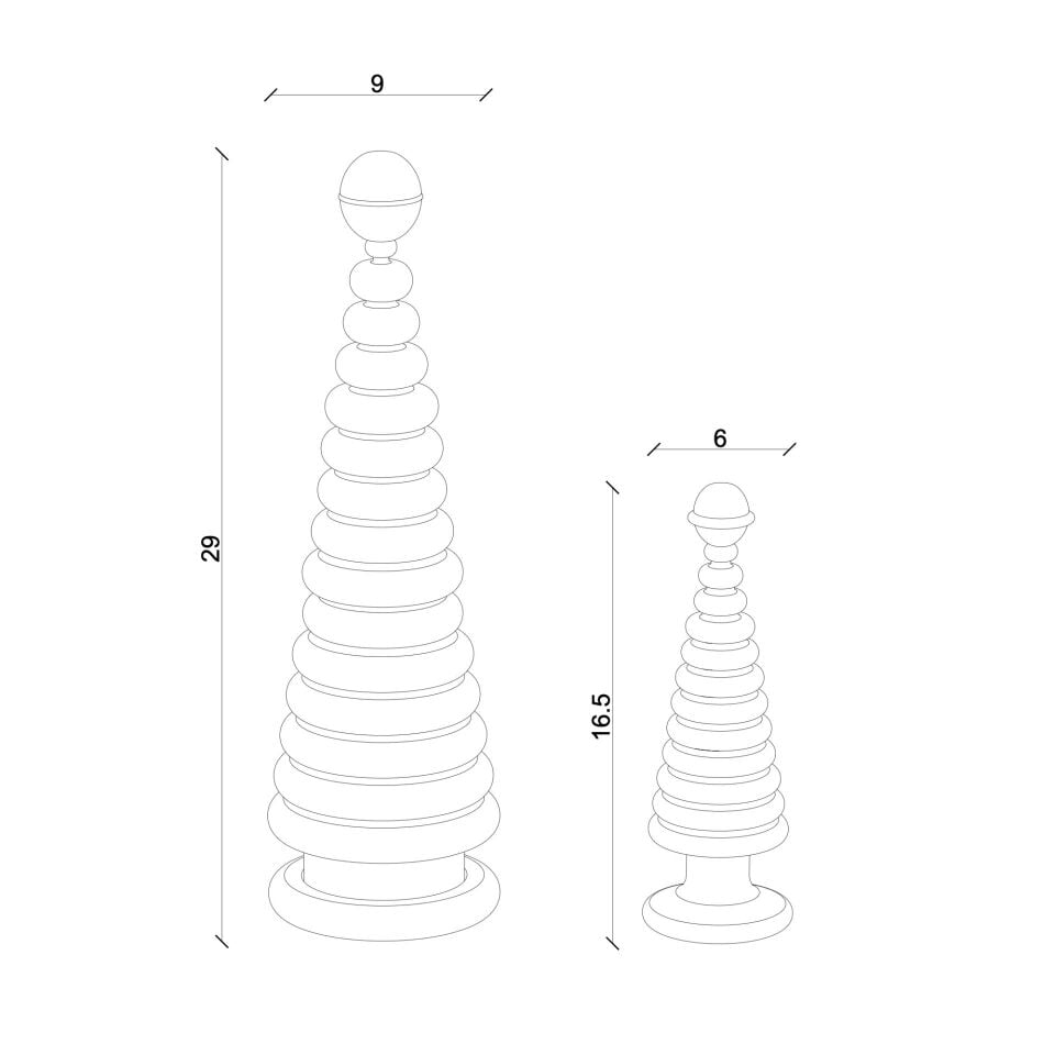 CEDAR Metal Başlıklı İkili Yılbaşı Ağacı Seti Dark - Pirinç Başlık