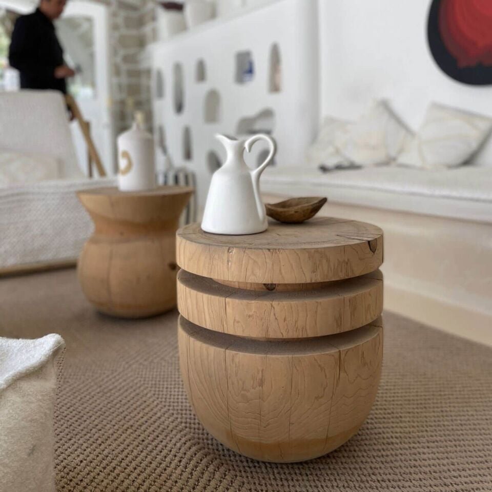 Ahşap Tabure – BOOKWORM Raw - Döşemesiz