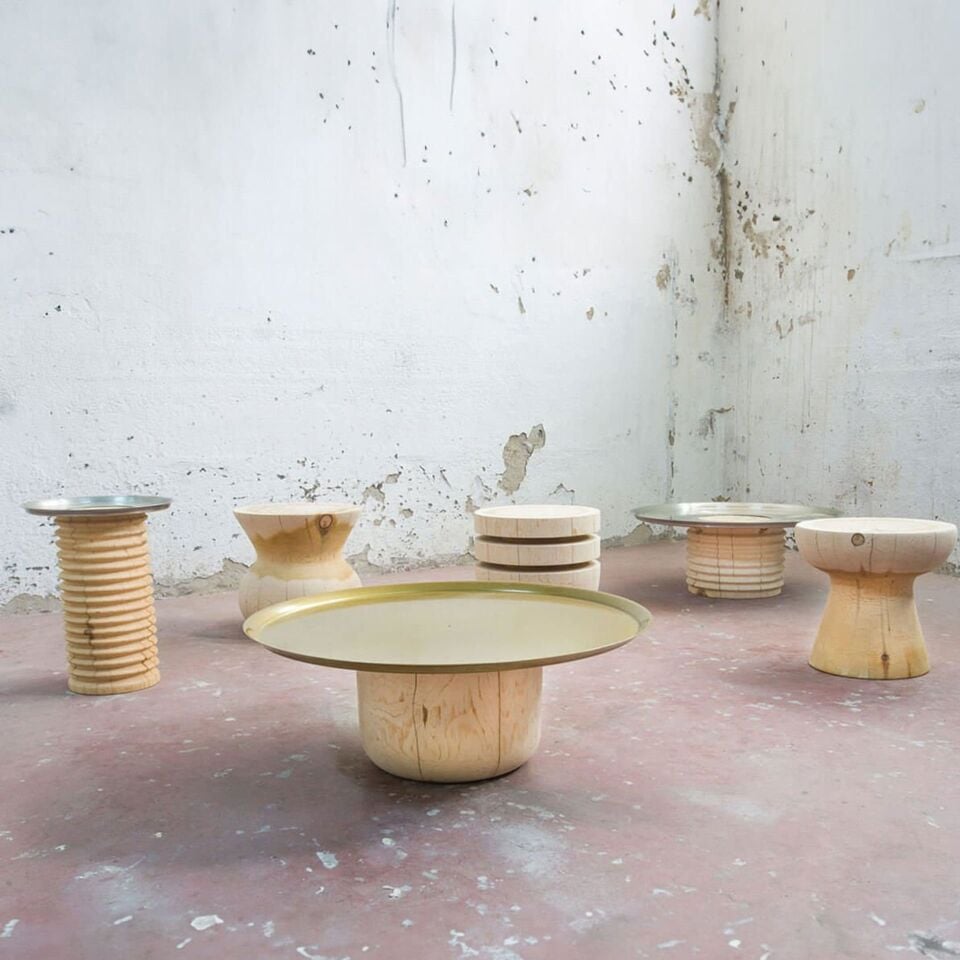 Ahşap Tabure – BOOKWORM Raw - Döşemesiz