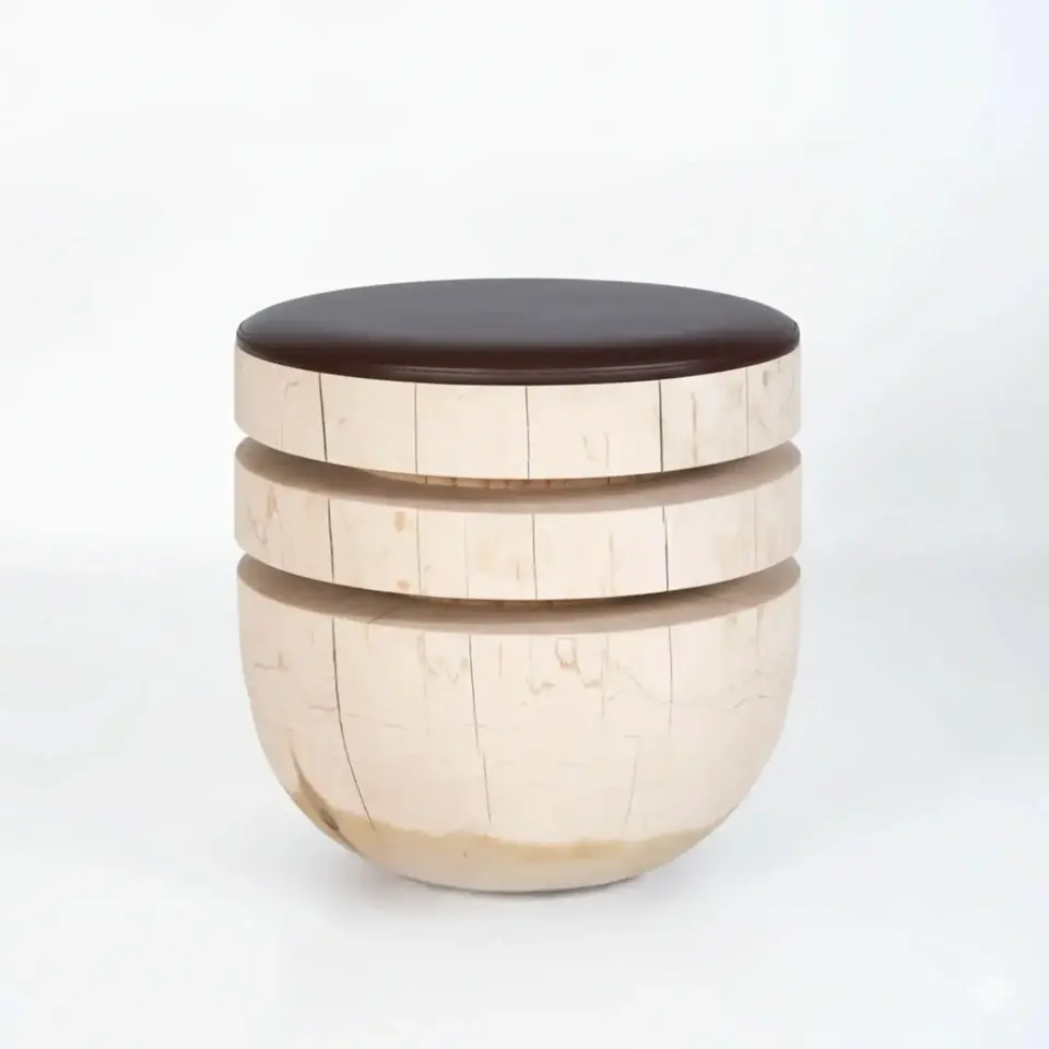 Ahşap Tabure – BOOKWORM Raw - Döşemeli