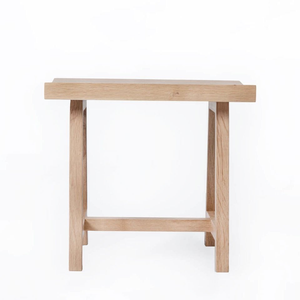 Solid Oak Stool – PI Series Raw