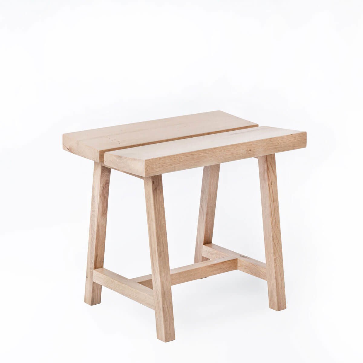 Solid Oak Stool – PI Series Raw