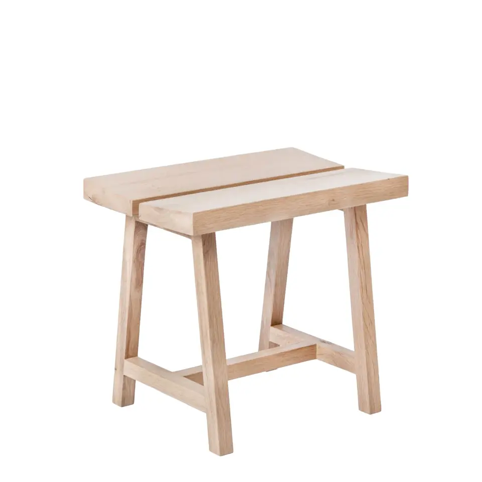 Solid Oak Stool – PI Series Raw
