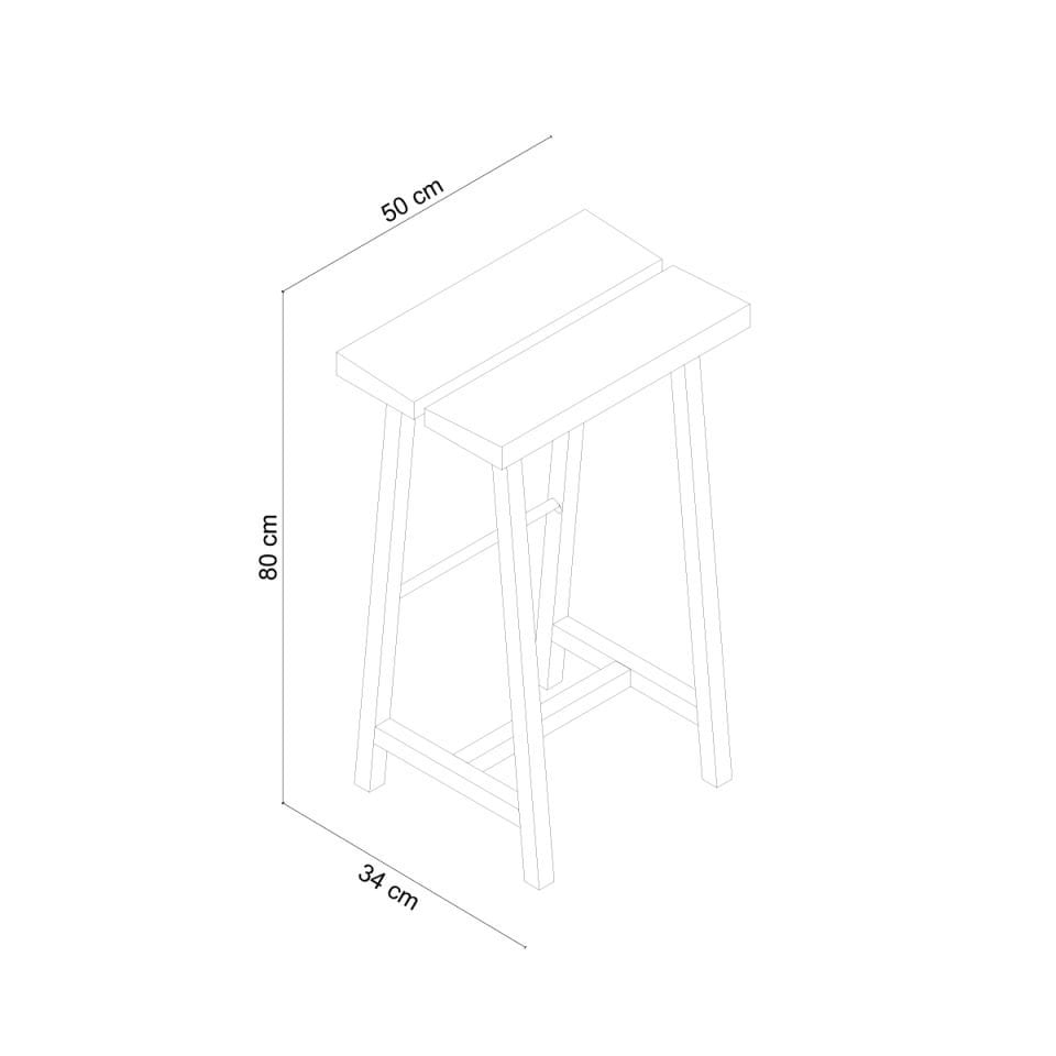 Ahşap Bar Taburesi - PI Serisi, Yüksek Forest