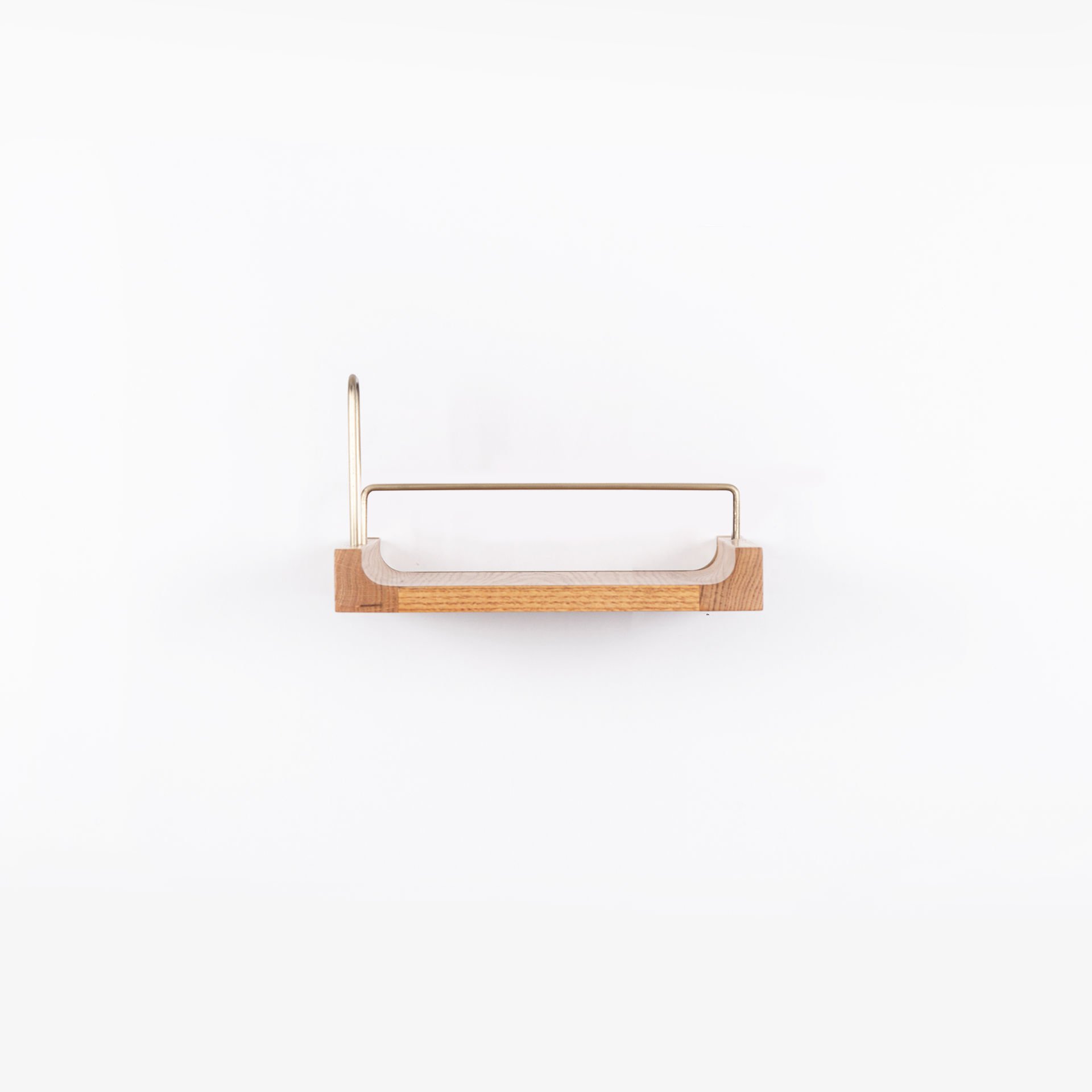 Wooden Flying Shelf – Small Size, Oak, Gold Antique Detailed Honey