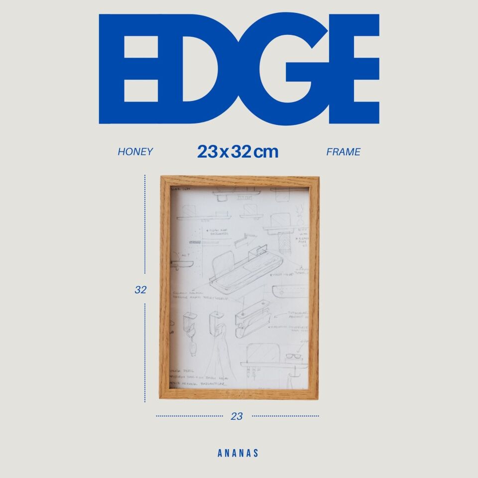 Masif Ahşap Çerçeve – EDGE Serisi Honey - 23x32 CM